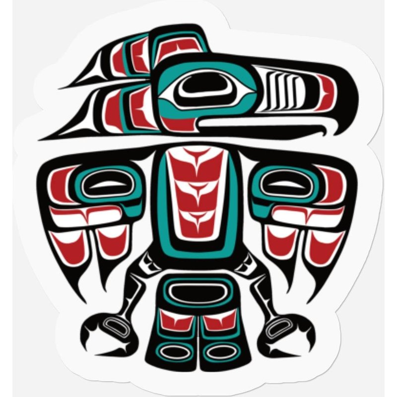 Haida Tlingit Native Raven Totem Stickers — Autocollants et stickers