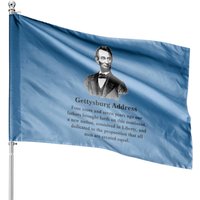 Gettysburg Address Abraham Lincoln Nov. 19, 1863 House Flags — Decorative Flags