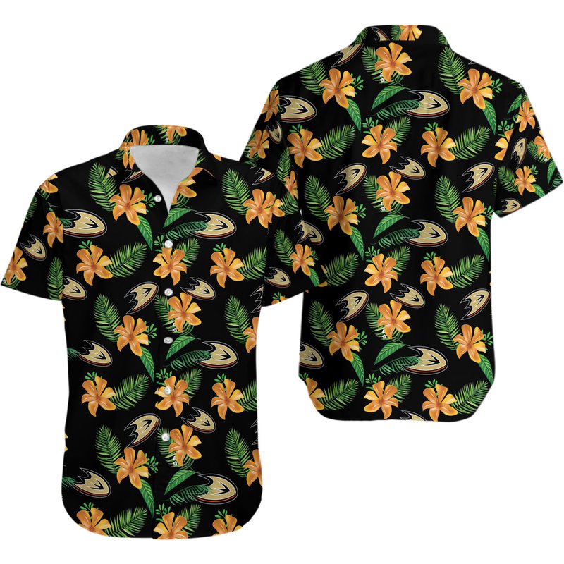 Anaheim Hockey Hawaiian Shirt, Anaheim Ducks Shirt — Chemises décontractées pour hommes