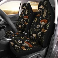 Black Mushroom Car Seat Cover