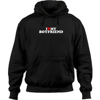 I Love My Boyfriend Bf - Red Heart Hoodies