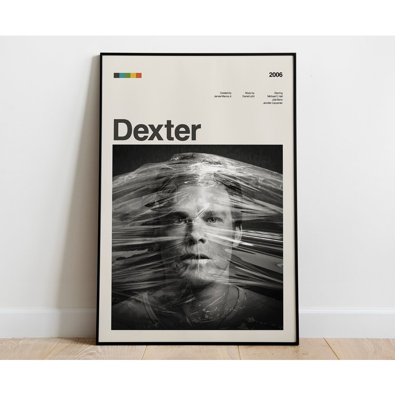 Dexter Tv Series Poster Mid Century Tv Series Poster Print — Affiches et impressions