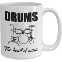 Heart Music Drummer Coffee Mug — Tasses et gobelets