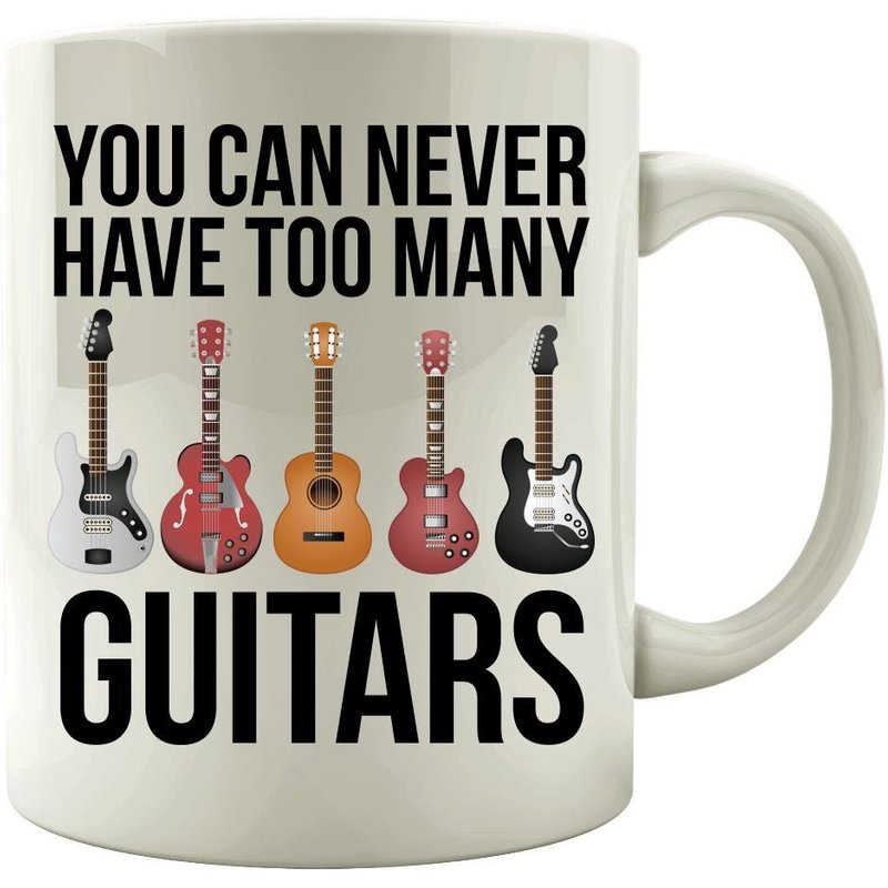 Guitar Player Mug / Funny Coffee Mug / You Can Never Have Too Many Guitars — Tasses et gobelets