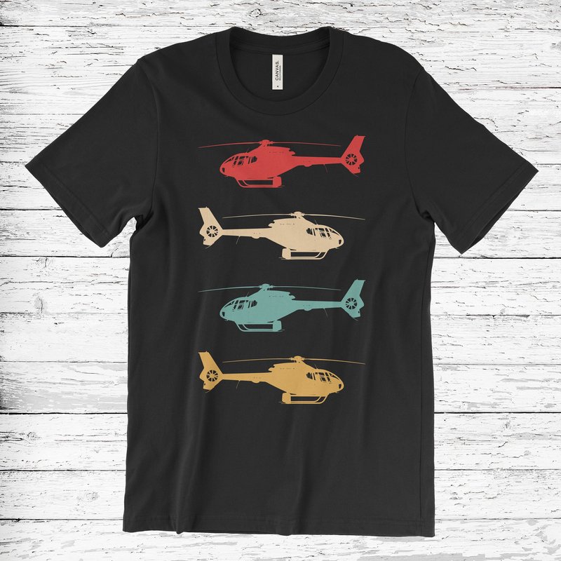 Helicopter Vintage Pilot T-shirt — T-shirts pour hommes