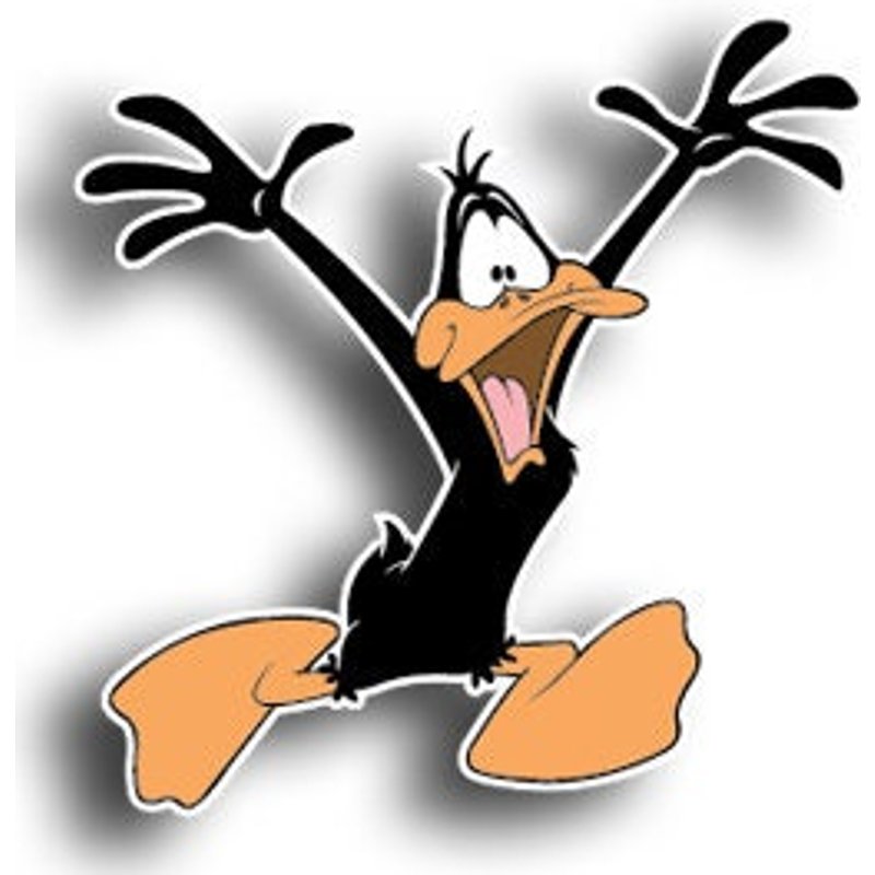 Daffy Duck Logo Vinyl Decal / Sticker 10 Sizes!!! — Autocollants et stickers