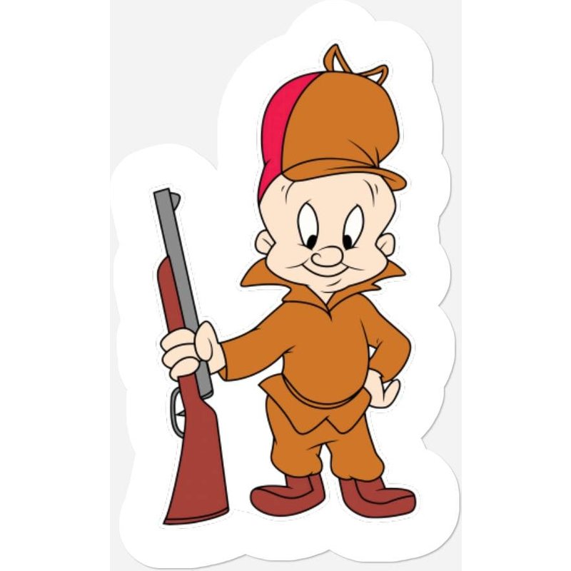 Elmer Fudd Logo Sticker — Autocollants et stickers