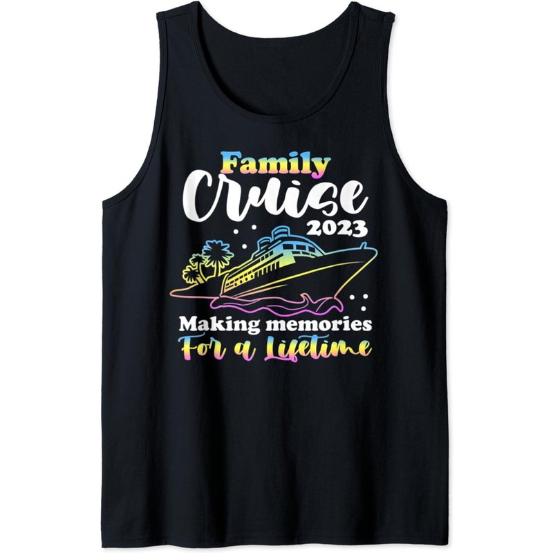 Family Cruise Ship 2023 Making Memories For A Lifetime Tank Top — T-shirts pour hommes