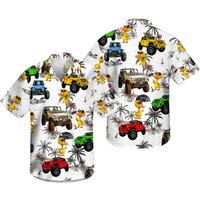 Duck Jeep Tropical Hawaiian Shirt — Chemises décontractées pour hommes