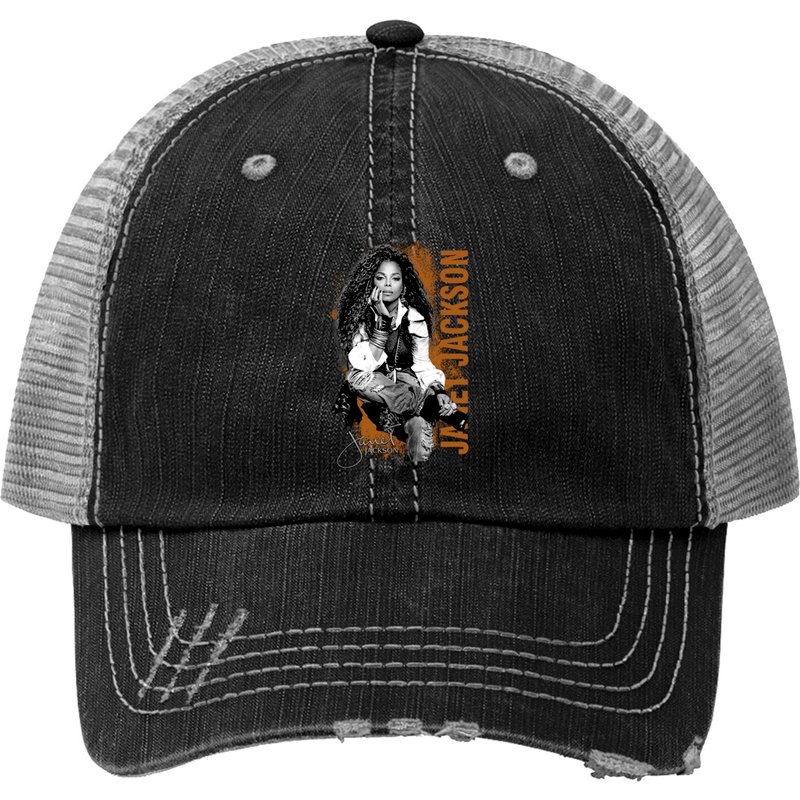 Janet Jackson Brown - Janet Jackson - Print Trucker Hats — Casquette de baseball