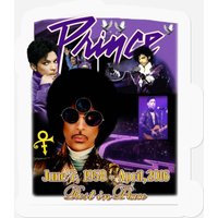 Vintage 90's Prince Purple Raid Stickers Prince Purple Roundneck Stickers