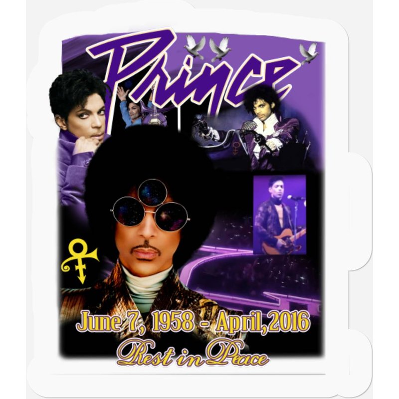 Vintage 90's Prince Purple Raid Stickers Prince Purple Roundneck Stickers — Autocollants et stickers