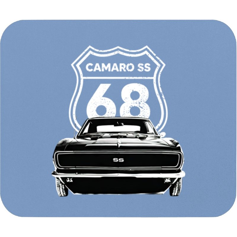 1968 Camaro Ss Front Grill View Silhouette Mouse Pads — Tapis de souris et sous-mains
