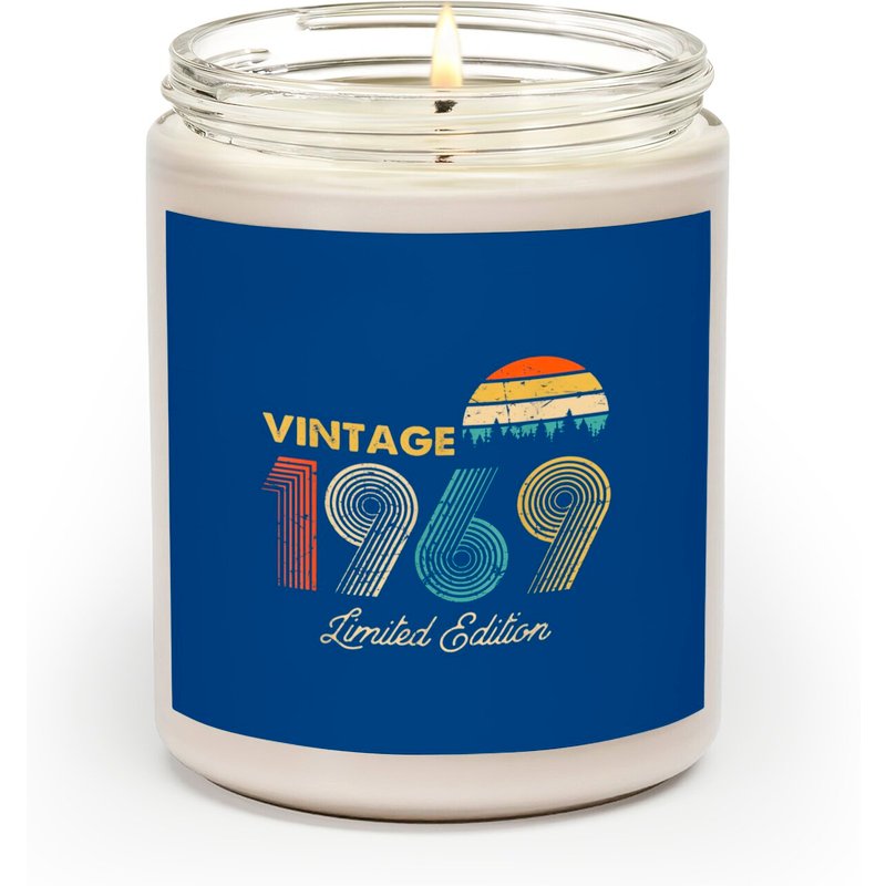Vintage 1969 Scented Candles 50th Birthday Gift Classic Scented Candles — Bougies parfumées