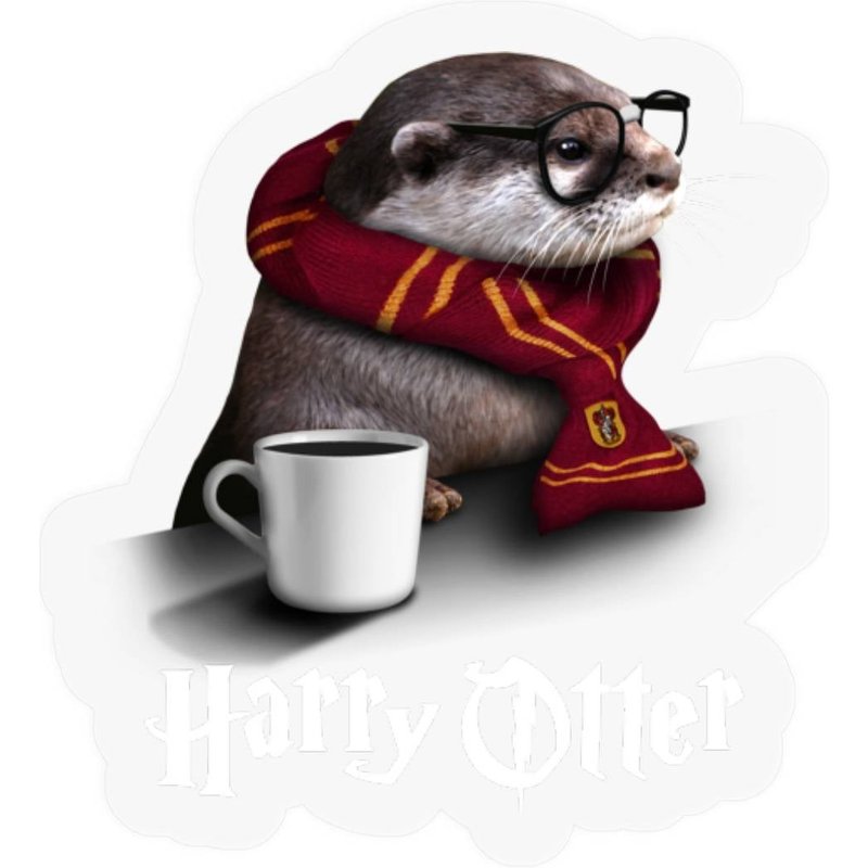 Funny Otter Harry Otter Sticker For Otter Lovers — Autocollants et stickers