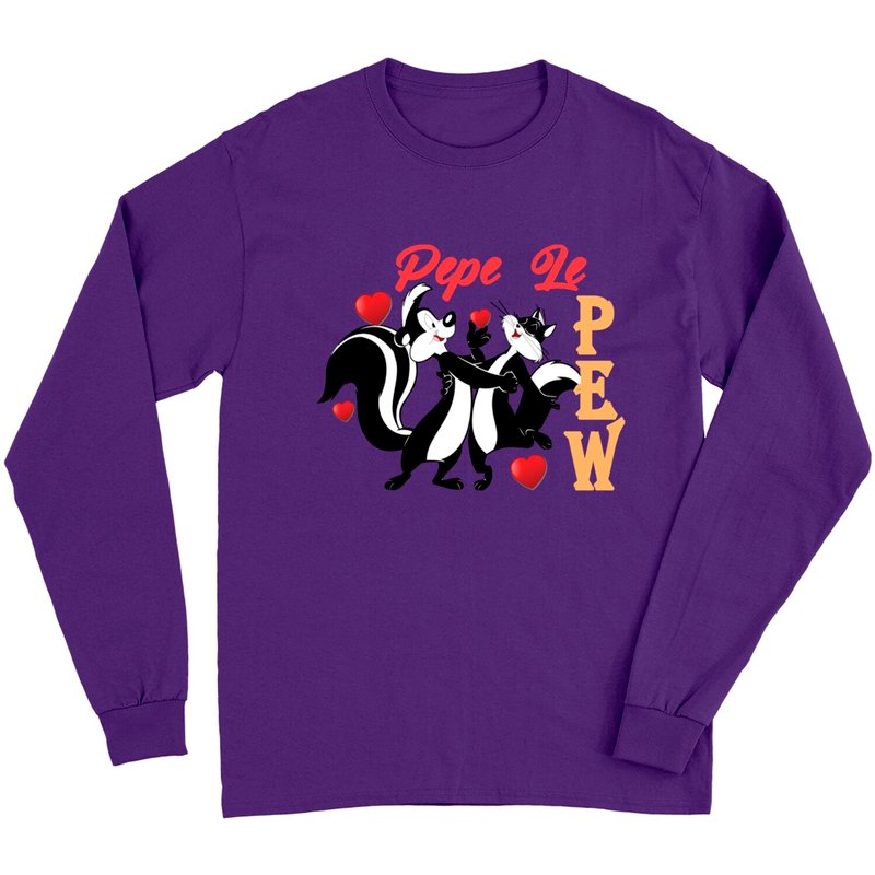 Funny Pepe Le Pew Long Sleeves Long Sleeves — T-shirts pour hommes