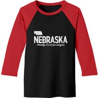 Nebraska. Honestly, Its Not For Everyone Baseball Tees — T-shirts pour hommes