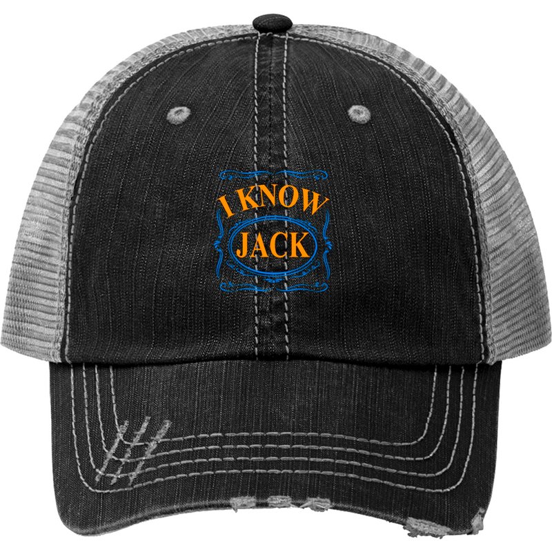 I Know Jack Print Trucker Hats — Casquette de baseball
