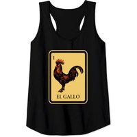 Mexican El Gallo Lottery Traditional Rooster Bingo Tank Tops