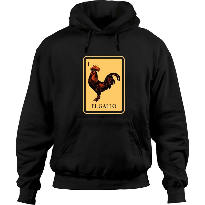 Mexican El Gallo Lottery Traditional Rooster Bingo Hoodies — Sweats à capuche pour hommes