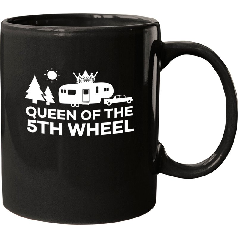 Queen Of The 5th Wheel Camper Ladies Vacation Camping Mugs — Mugs & Tumblers