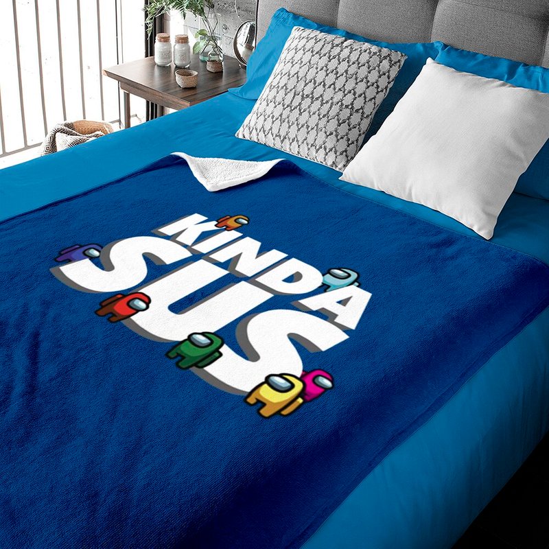 Among Kinda Sus Youth Hooded Sweatshirt Us Baby Blankets — Couvertures pour bébé