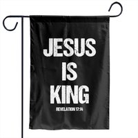 Jesus Is The King Motivational Christian Catholic Easter Pullover Garden Flags — Drapeaux décoratifs