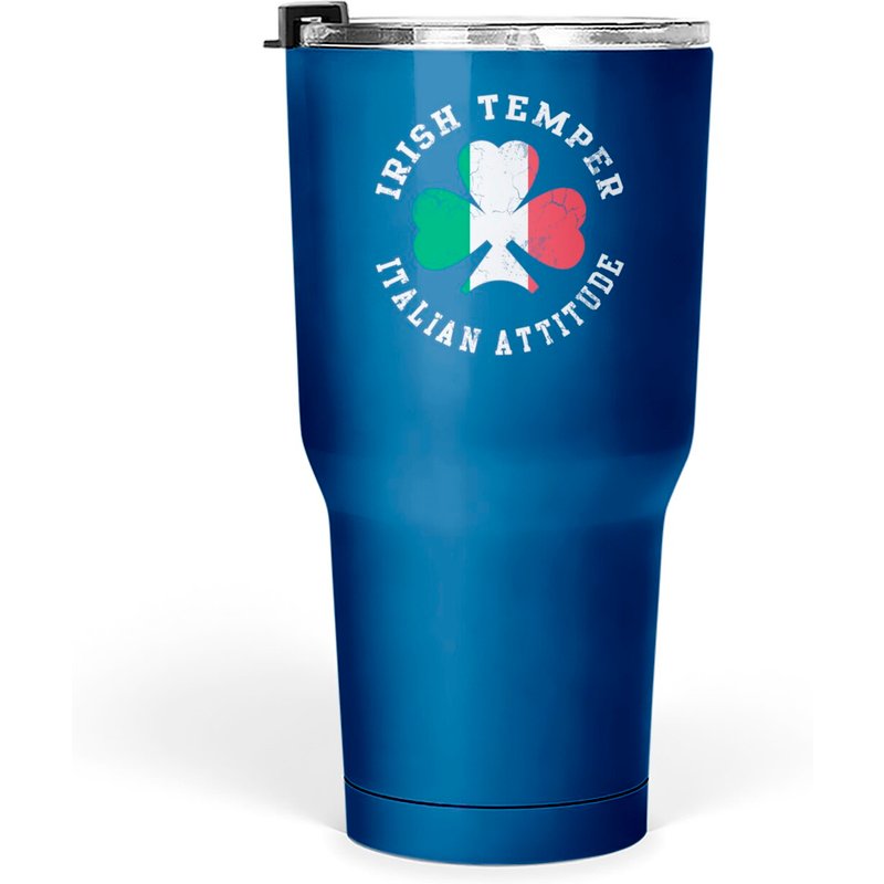 Irish Temper Italian Attitude St Patricks Day Tumblers 30 Oz — Mugs & Tumblers
