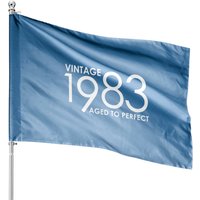 40th Birthday House Flags, Vintage 1983 House Flags, 40th Birthday Gift — Decorative Flags