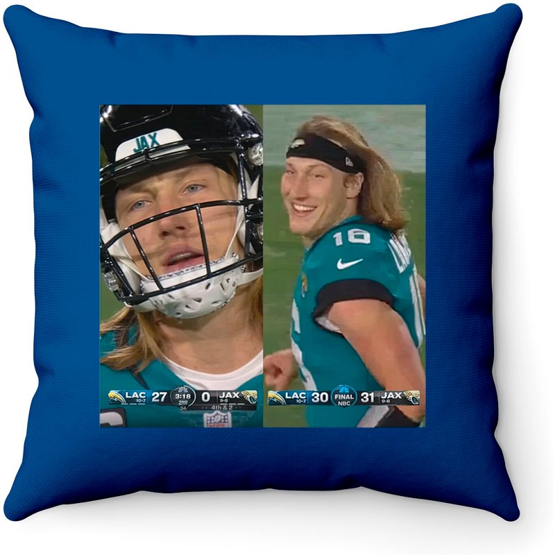 Trevor Lawrence, Jacksonville, It Was Always The Jag Throw Pillows — Decorative Cushions
