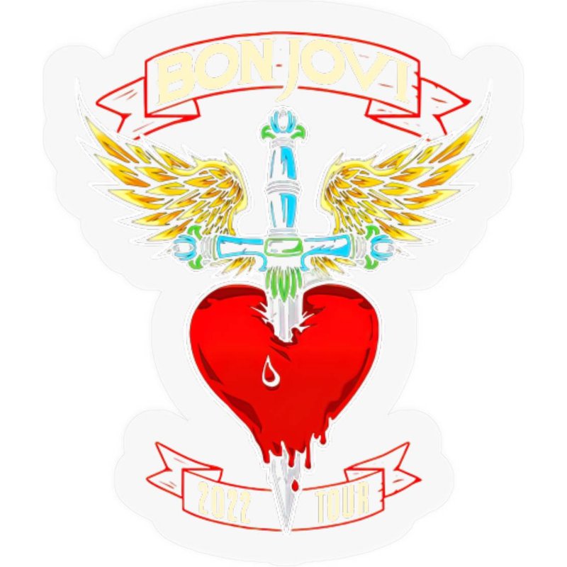 Bon Jovi 2022 Tour Vintage Stickers Collection — Autocollants et stickers
