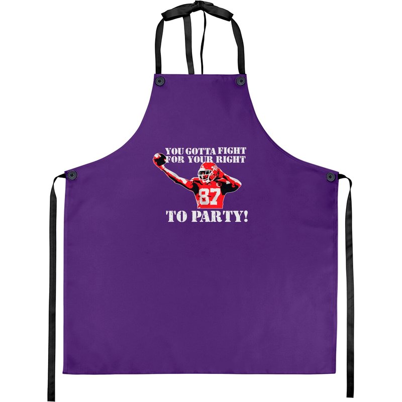K.ansas City Chiefs Travis Kelce "fight For Your Right To Party" Aprons — Tabliers de cuisine