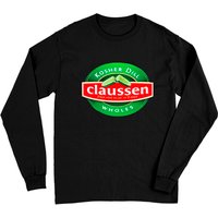 Claussen Pickles Food Snack Gift Long Sleeves — T-shirts pour hommes