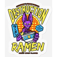 Beerus Dragon Ball The Destruction Of Ramen Stickers