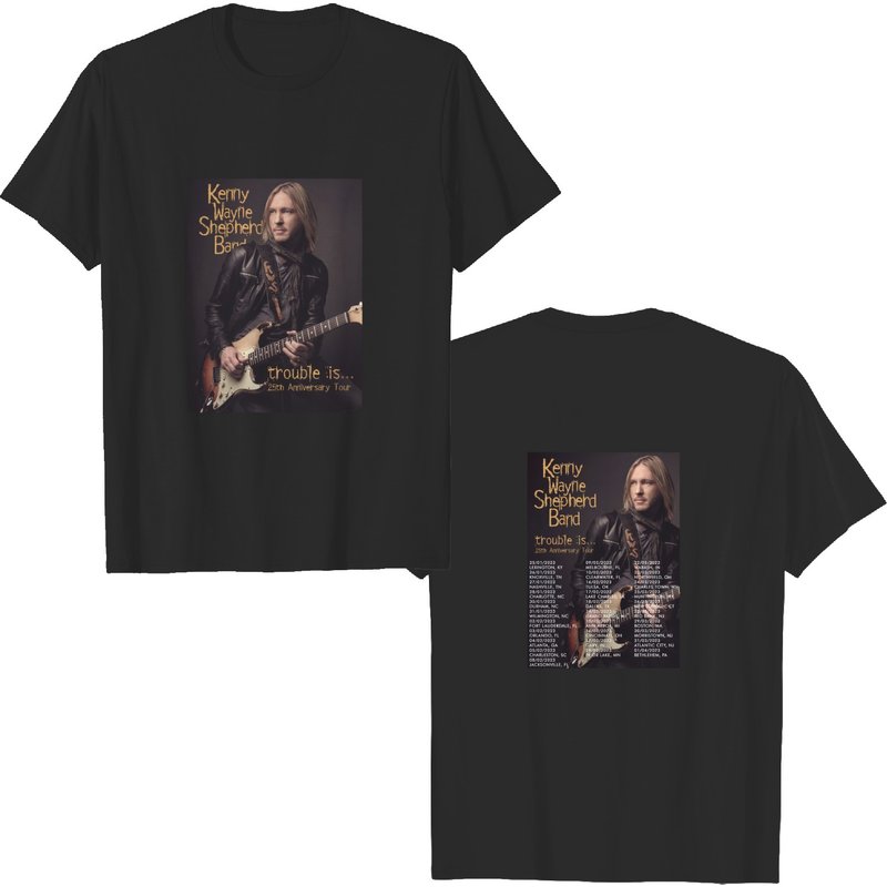2023 Kenny Wayne Shepherd Trouble Is 2023 Concert Shirt — T-shirts pour hommes