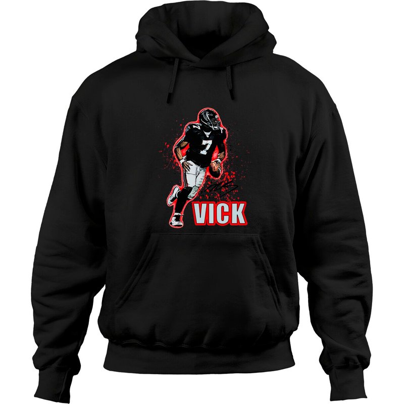 Michael Vick Classic Hoodies Falcons Football Hoodies — Sweats à capuche pour hommes