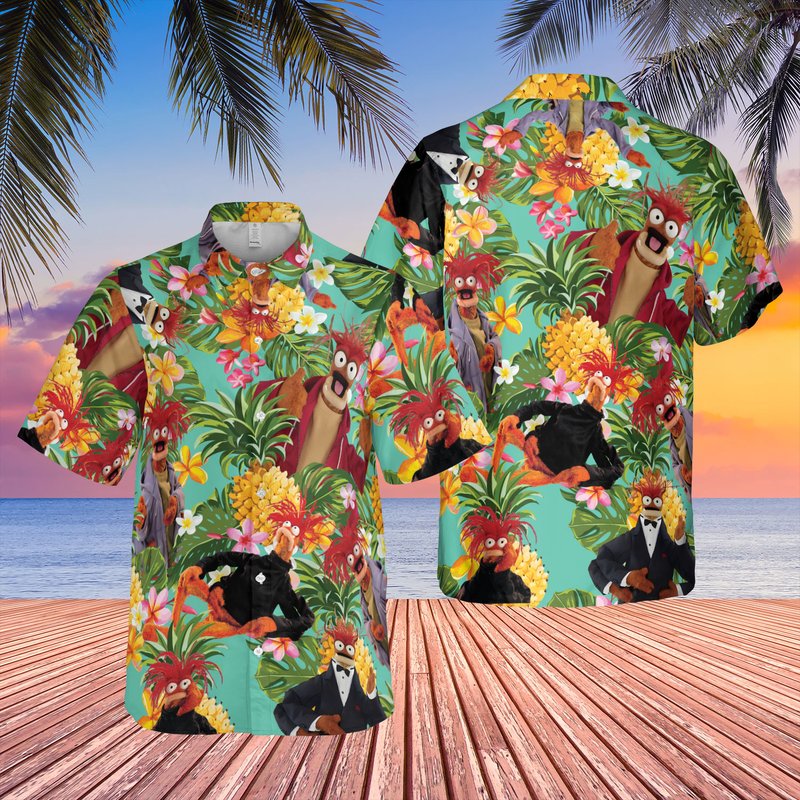 Pepe The King Prawn The Muppet Hawaiian Shirt — Chemises décontractées pour hommes