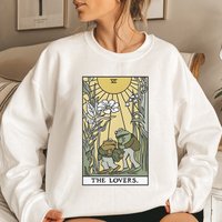 Frog & Toad The Lovers Tarot Card T Shirt Gift For Womens Mensvintage Classic Book Sweatshirt — Sweats à capuche pour hommes