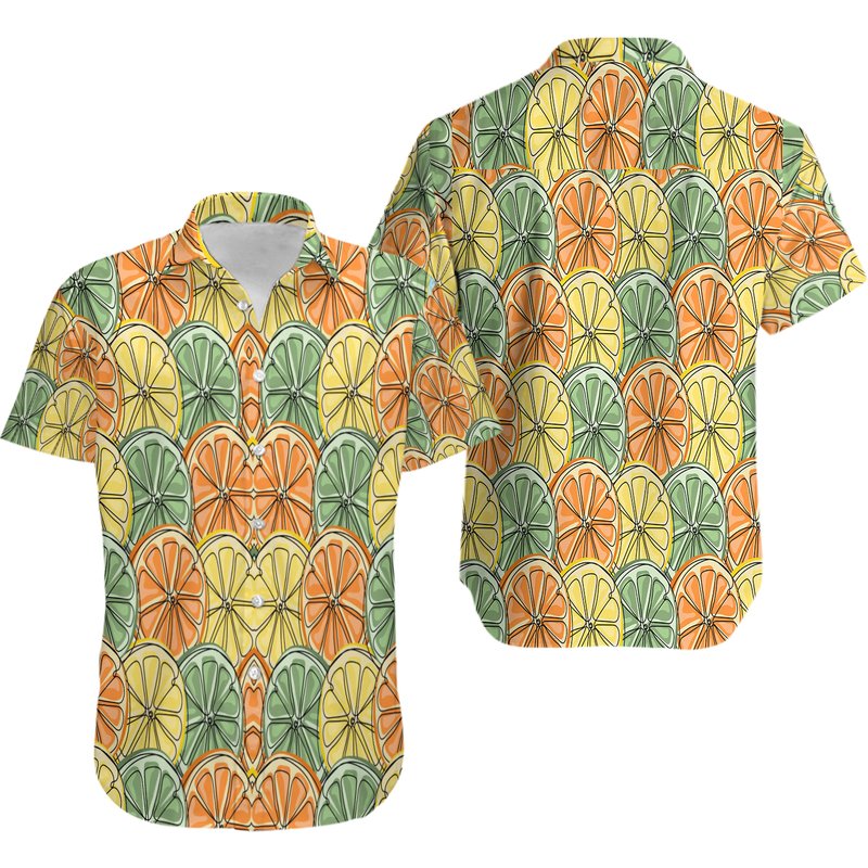 Citrus Fruit Hawaiian Shirt — Mens Casual Shirts