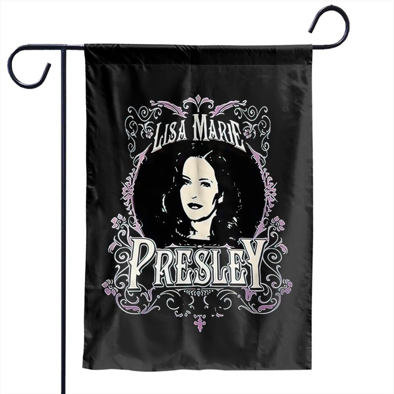 Lisa Marie Presley 90s Vintage Garden Flags, Lisa Marie Presley Sweatshirt — Decorative Flags