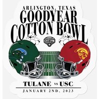 2022 Usc Trojans Vs Tulane Green Wave 2023 Cotton Bowl Matchup Stickers