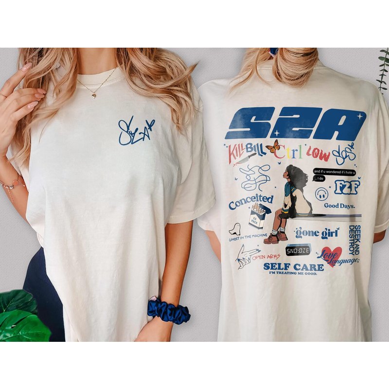 Sza Sos Full Tracklist Vintage Sweatshirt — T-shirts pour hommes