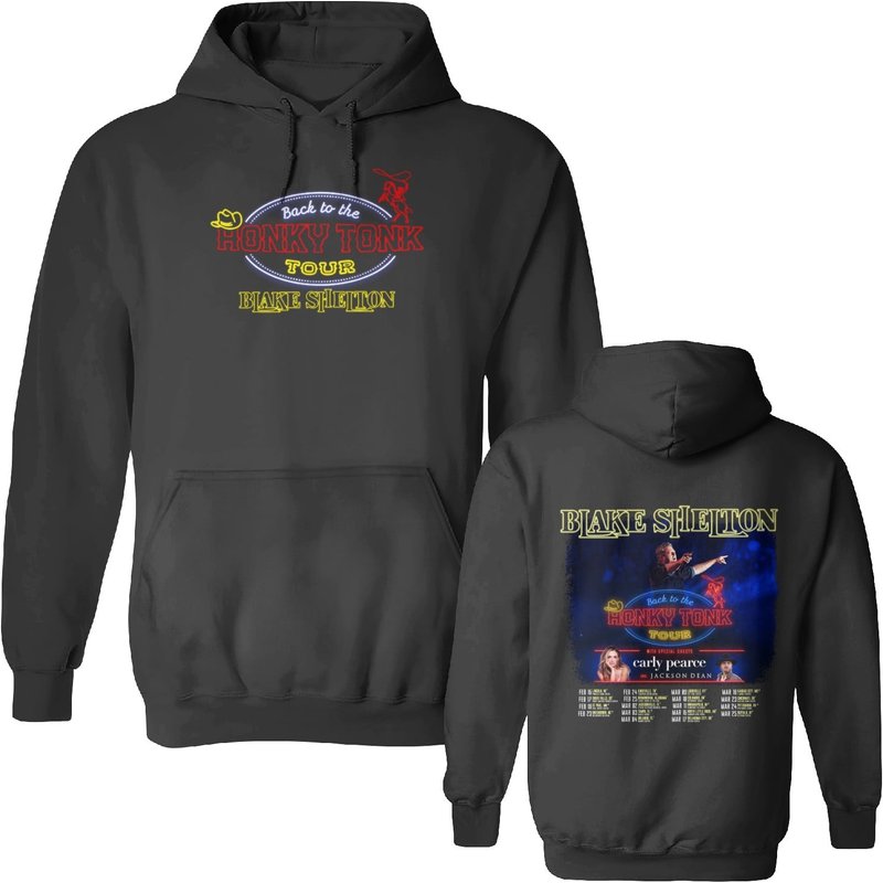 Blake Shelton Hoodie, Back To The Honky Tonk Tour 2023 — Sweats à capuche pour hommes