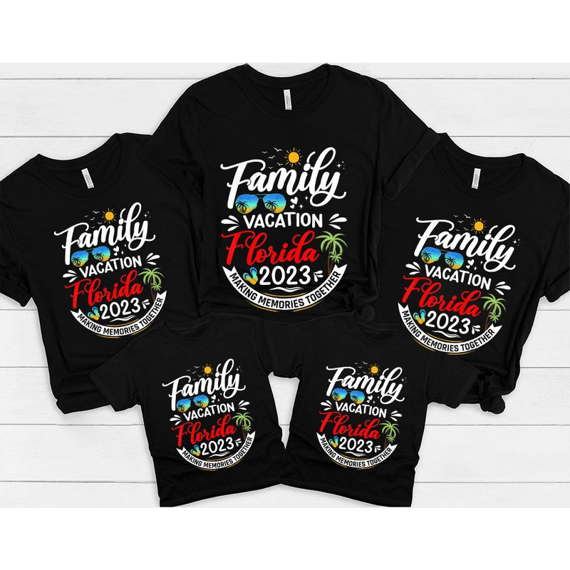 Family Vacation Florida 2023 Shirt, Making Memories Together Shirt, Summer Vacation Shirt — T-shirts pour hommes