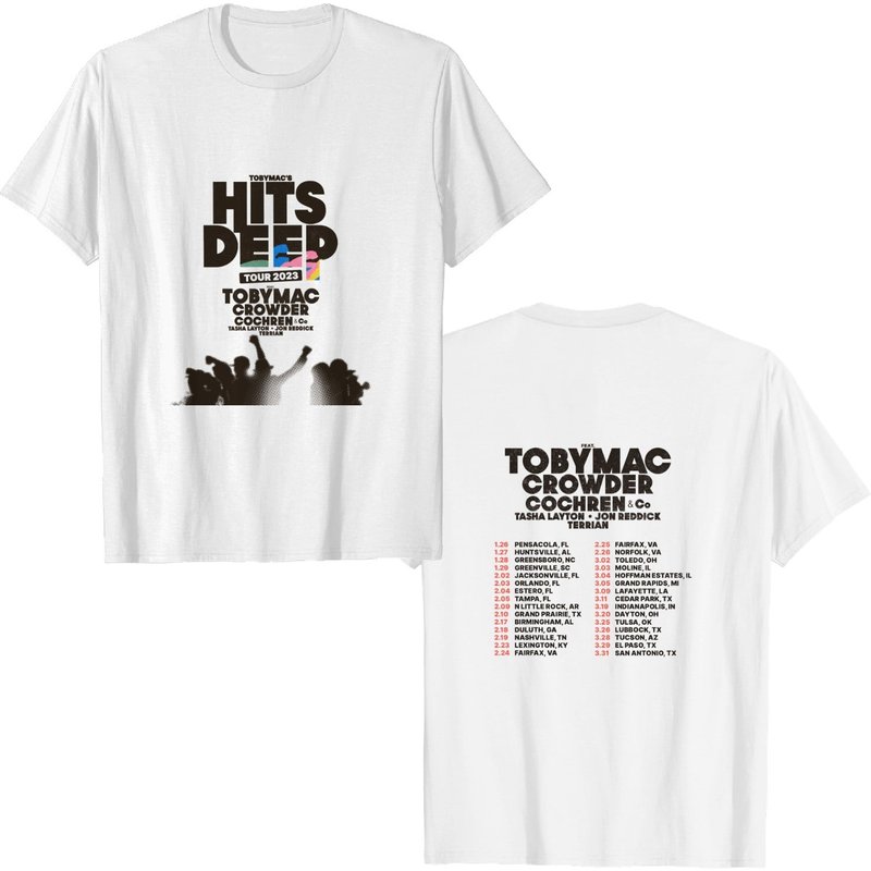 Tobymac Shirt Hits Deep Tour 2023 Shirts Tobymac Tour 2023 T-shirt — T-shirts pour hommes