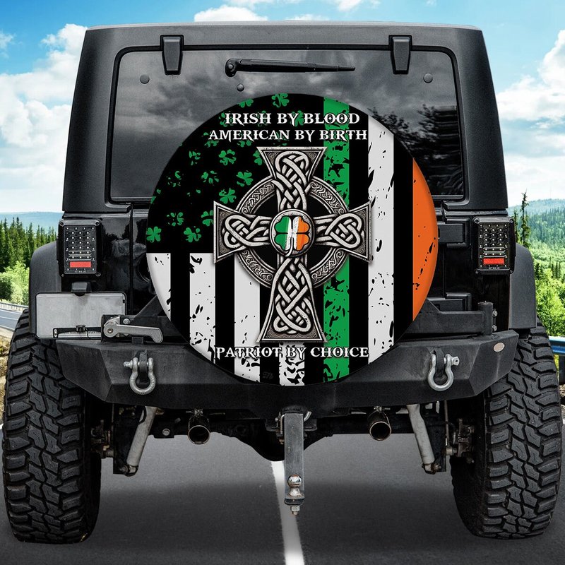 Celtic Cross Spare Tire Cover, Irish Tire Cover — Accessoires pour camions