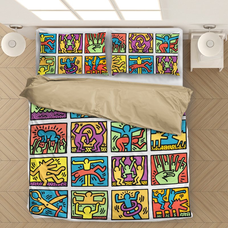 Keith Haring Inspired Bedding Set — Housses de couette