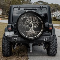 Tree Of Life Sun Moon Spare Tire Cover