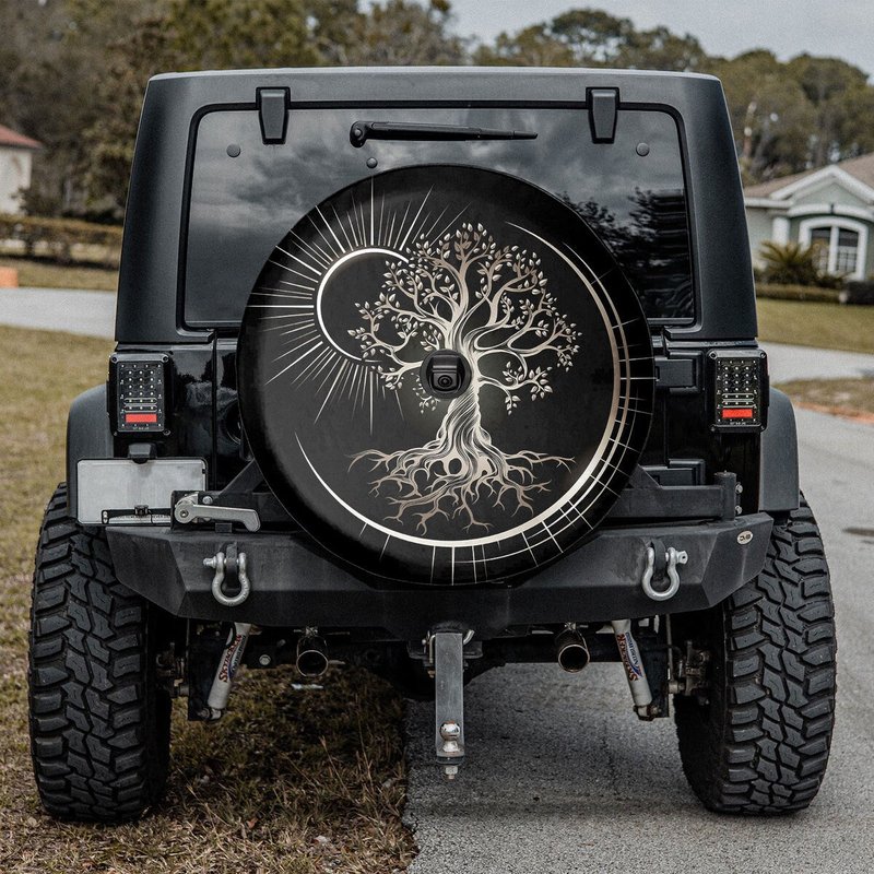Tree Of Life Sun Moon Spare Tire Cover — Accessoires pour camions