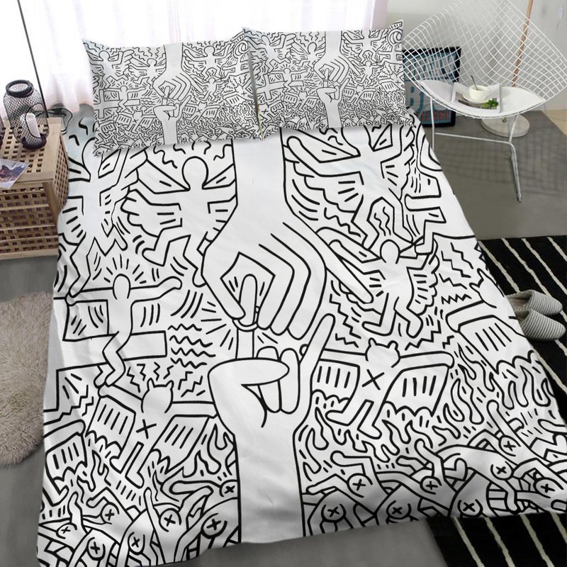 Keith Haring Marriage Of Heaven And Hell Bedding Set